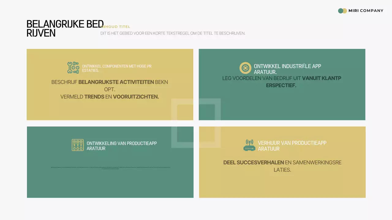 Green Simple Machinery & Equipment Bedrijfsprofiel