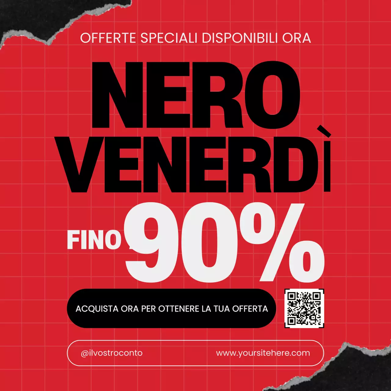 promozione del venerdì nero di red bold