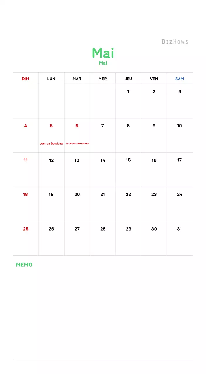 Calendrier du Nouvel An avec illustrations chaleureuses