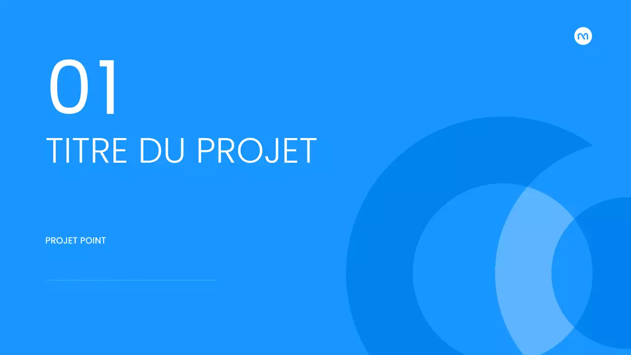 Un plan d'affaires simple en blanc et bleu