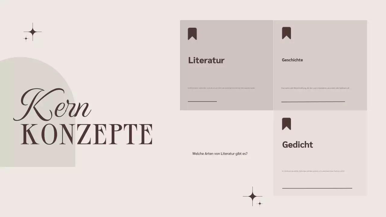 Beige Braun Minimalistische Literatur Kurs Präsentation