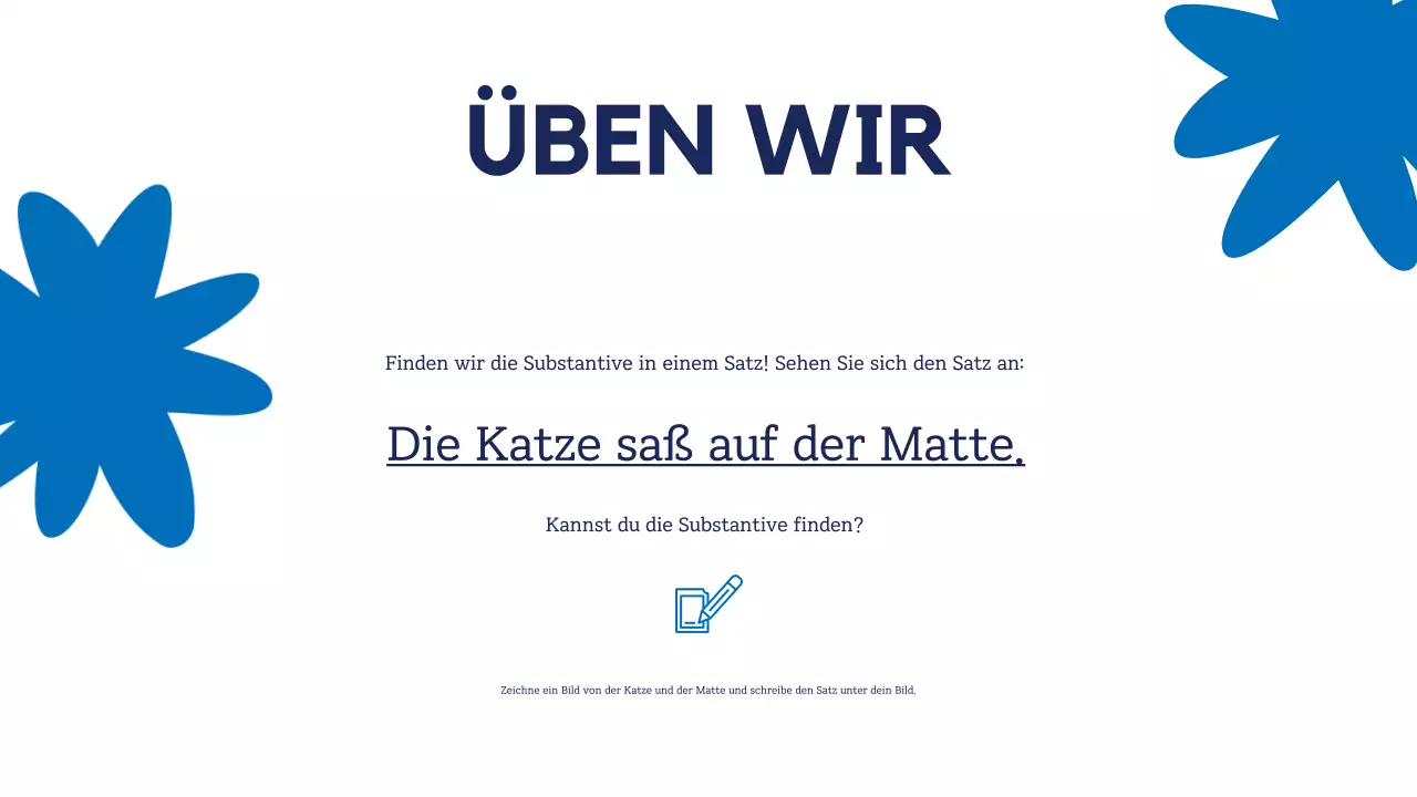 Blau-Gelb Einfacher Grammatikleitfaden Präsentation