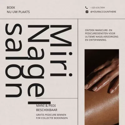 beige elegante nagel promotie