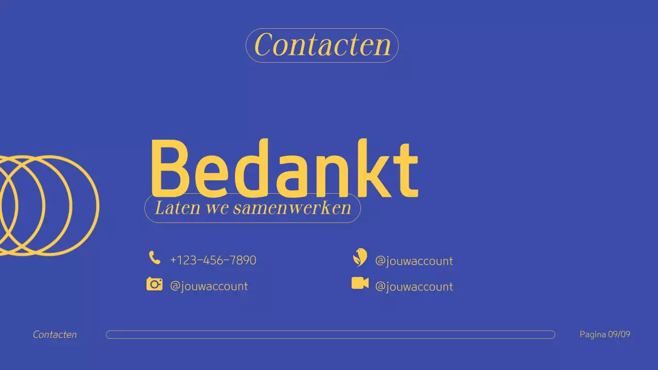 Blauw Geel Professionele Creatieve Portfolio Presentatie