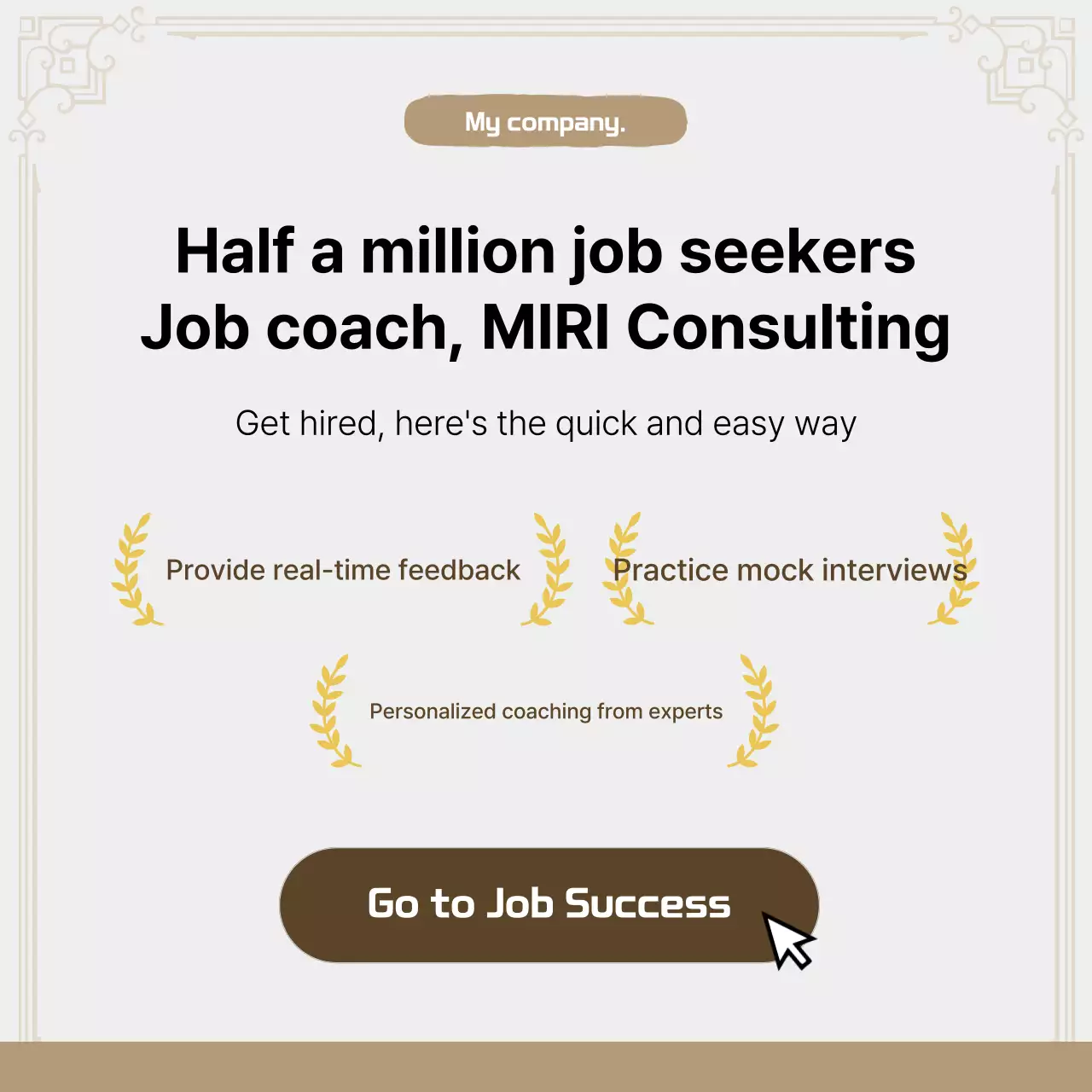 Beige Professional Job Coaching Advertisement Instagram Carousel