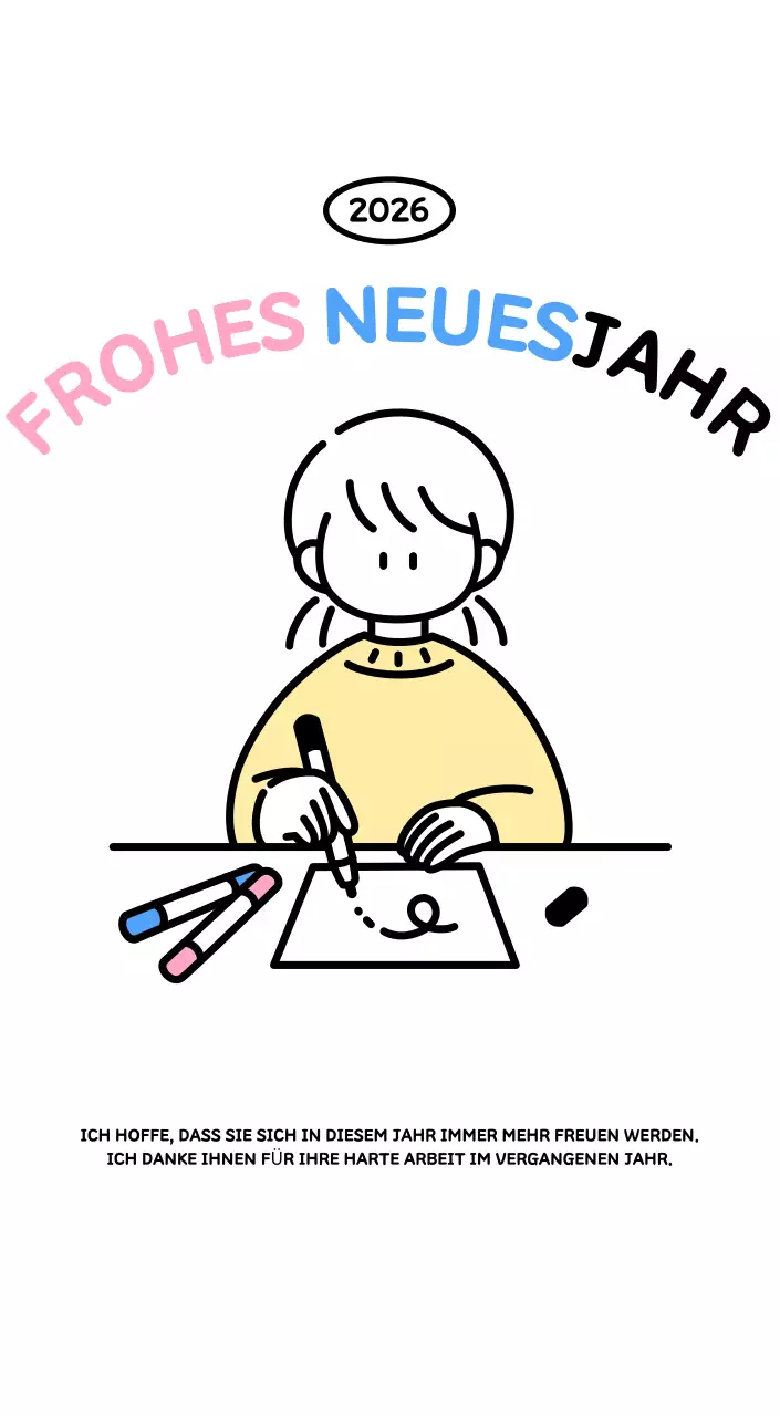 Illustrierter Kalender mit schönem Linienstil