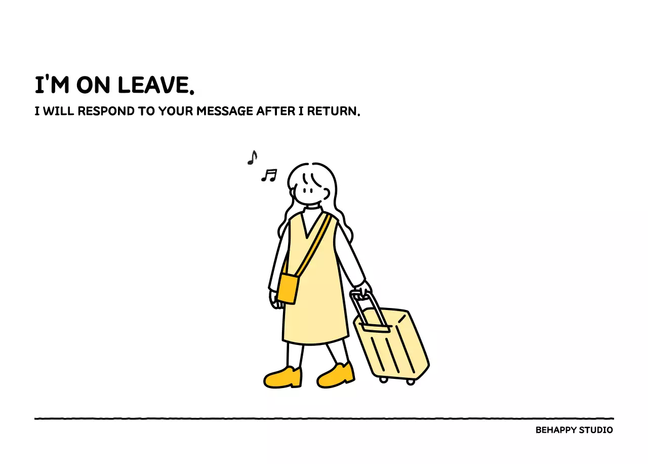 Illustrated calendar with a cute line style