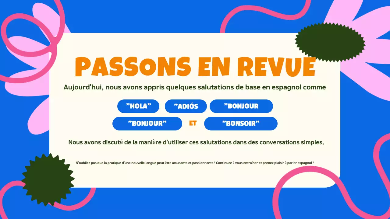 guide des cours de langues rose bleu coloré