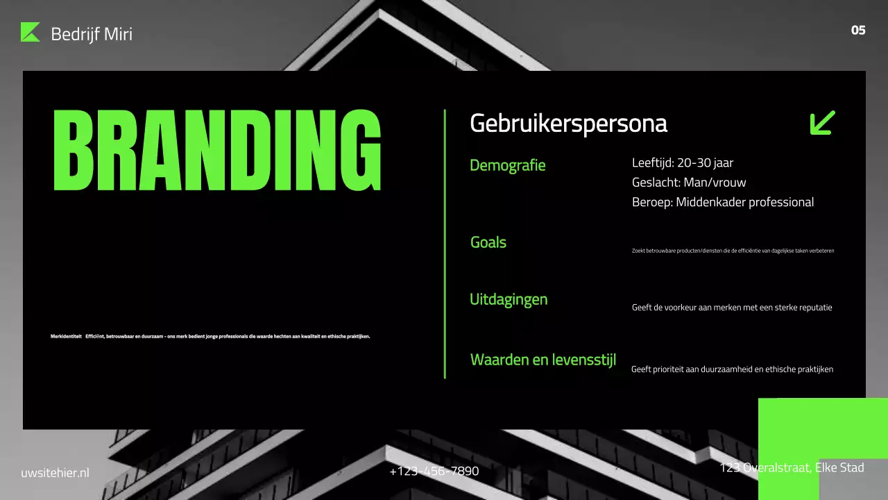 presentatie groen modern marketingplan