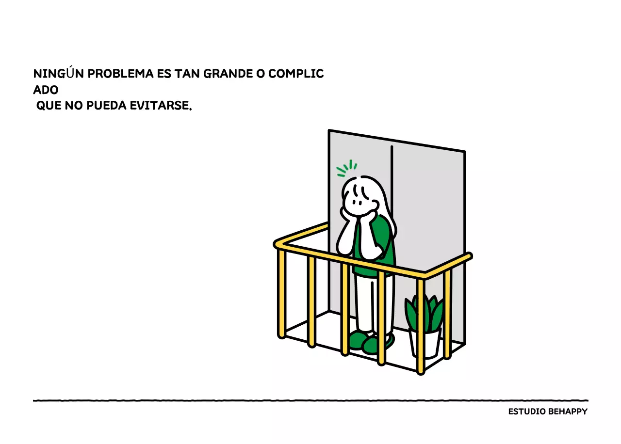 Calendario ilustrado con un bonito estilo de líneas