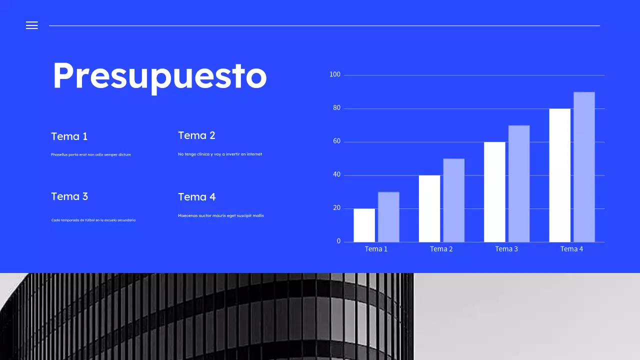 Presentación del plan de marketing Blue Simple