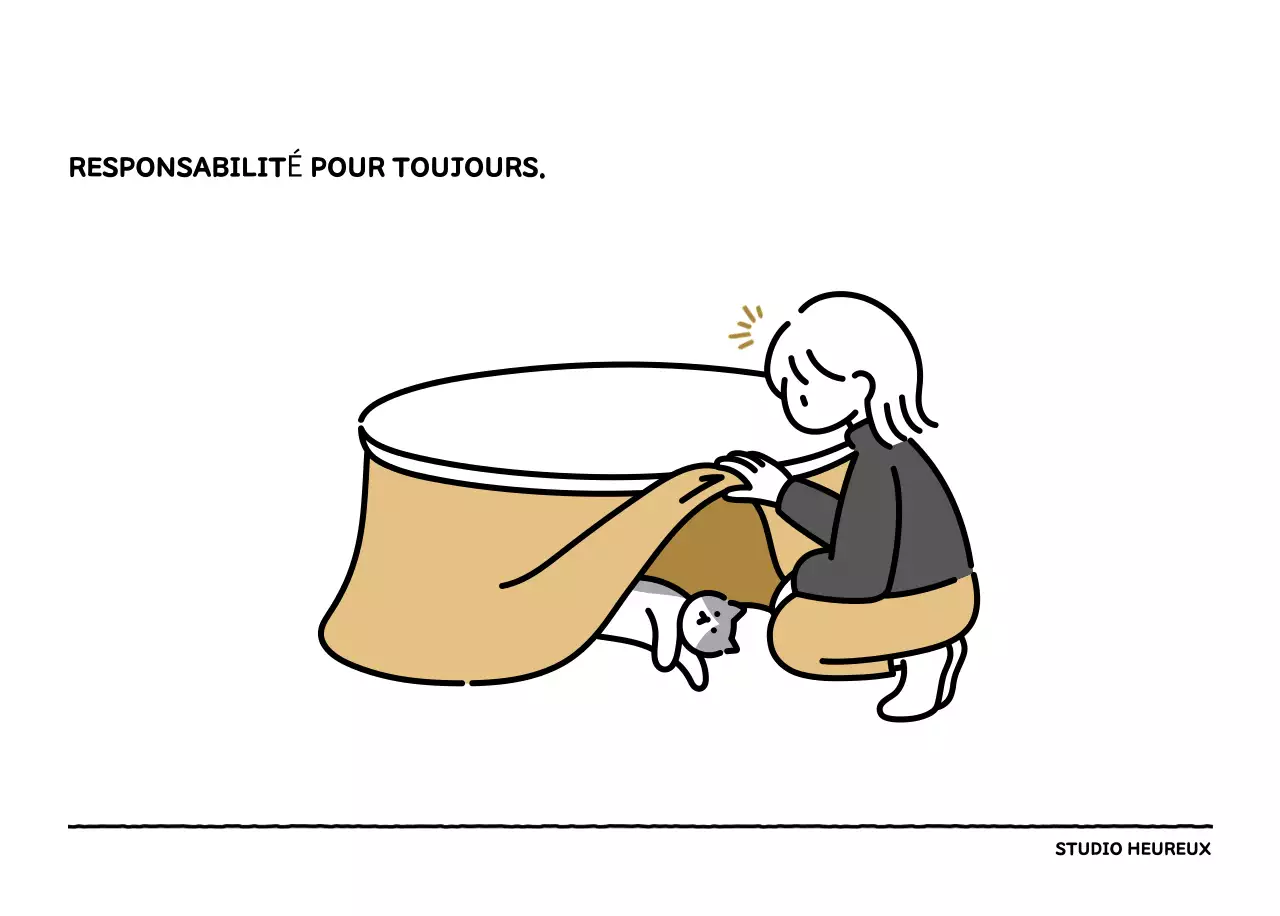 Calendrier illustré avec un joli style de lignes