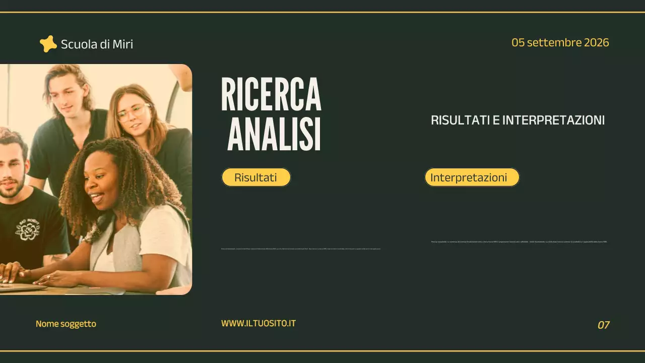 presentazione di un progetto professionale verde