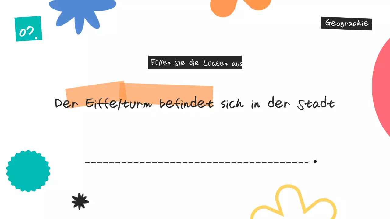 Bunte trendige Quiz-Ankündigung