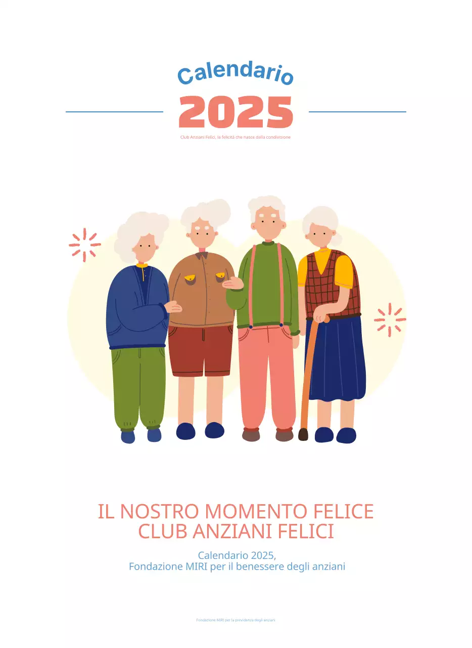 Calendario aziendale con simpatiche illustrazioni