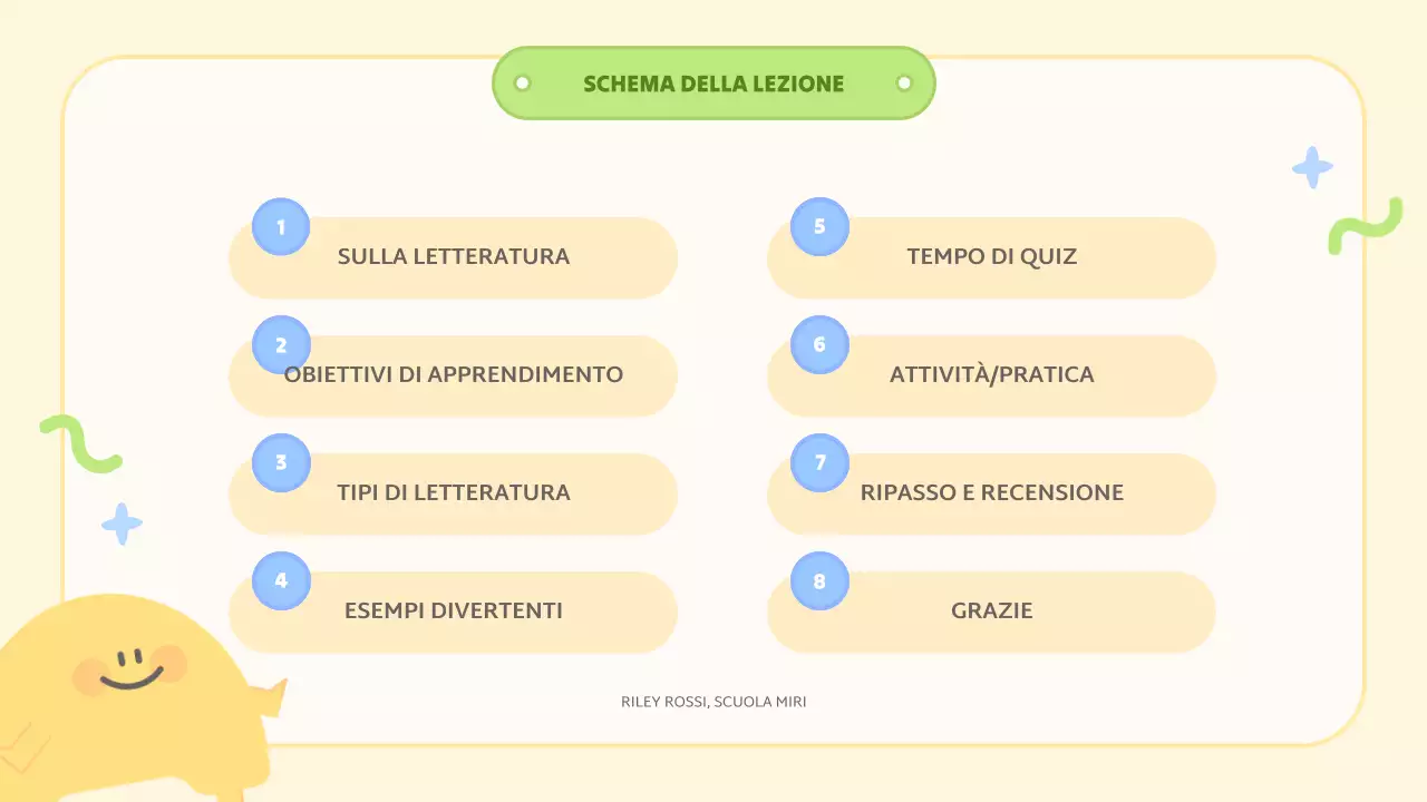 classe gialla di letteratura astratta