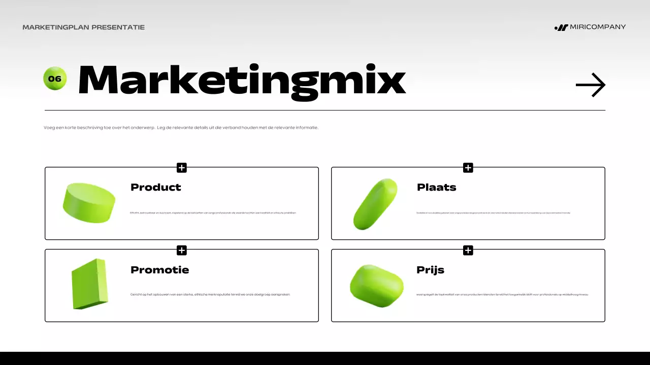 groen gedurfd marketingplan