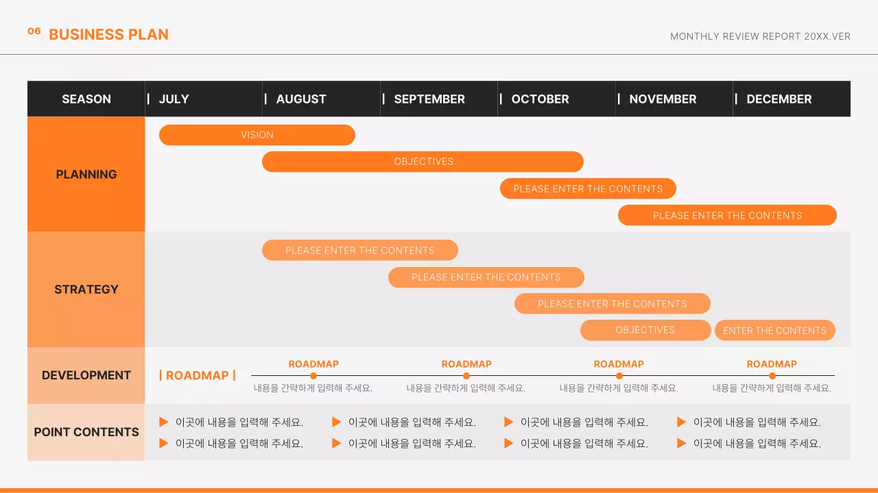 주황 모던 마케팅 보고서 정보 전달