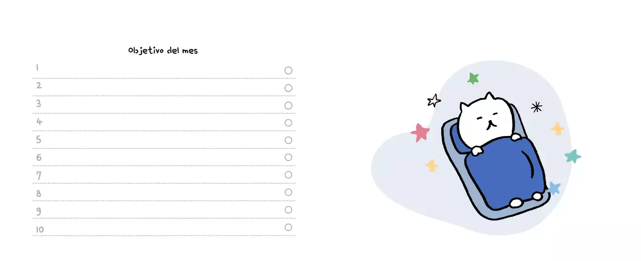Calendario diario en marfil