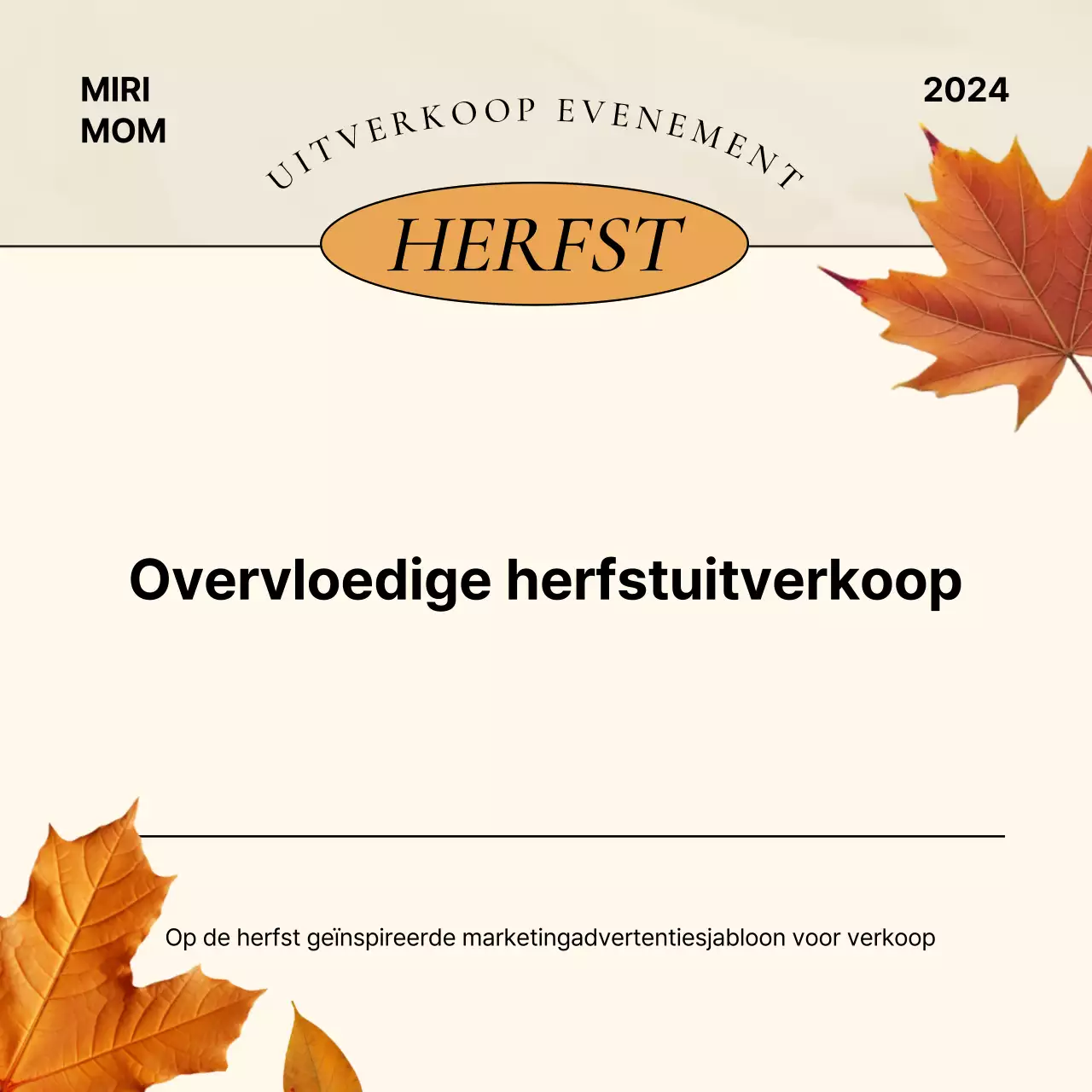 Beige moderne uitverkoopadvertentie