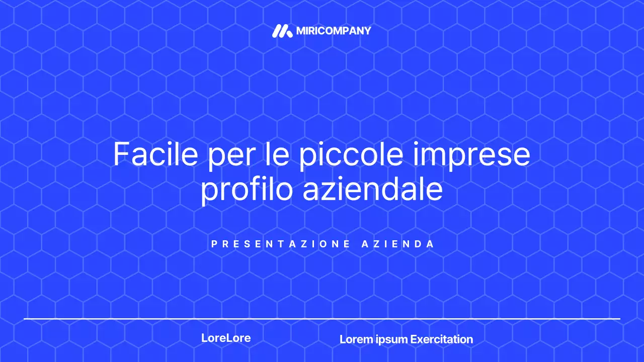 Promuovere un profilo moderno di piccola impresa in blu