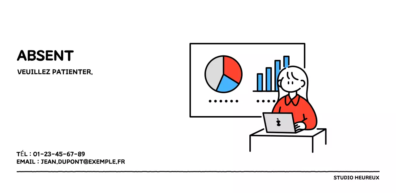 Calendrier illustré avec un joli style de lignes