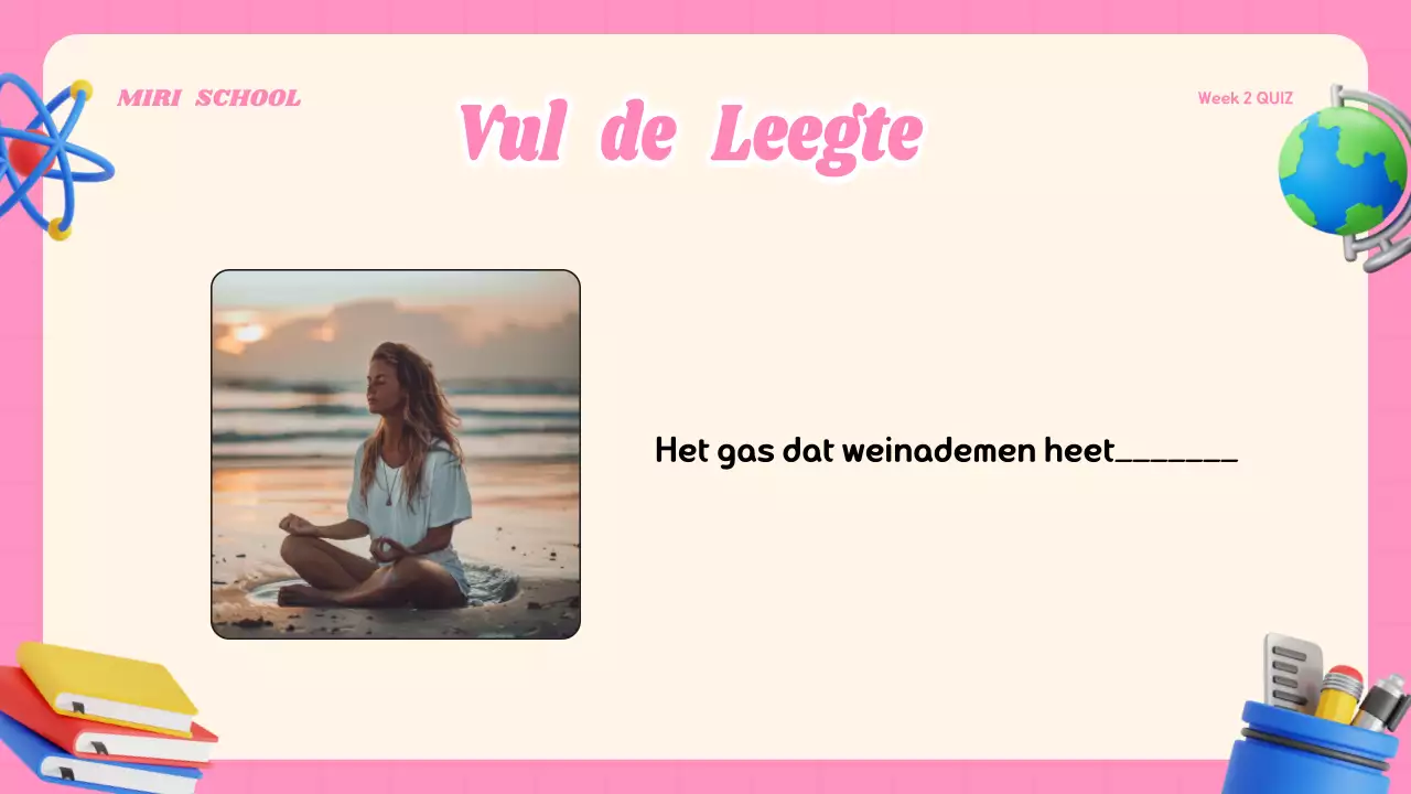 Kleurrijk modern quizlesmateriaal