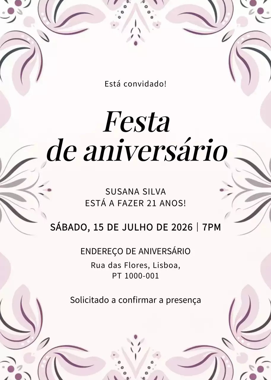 Convite de casamento branco e elegante