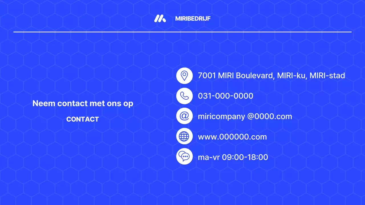 Promoot een modern profiel voor kleine bedrijven in blauw