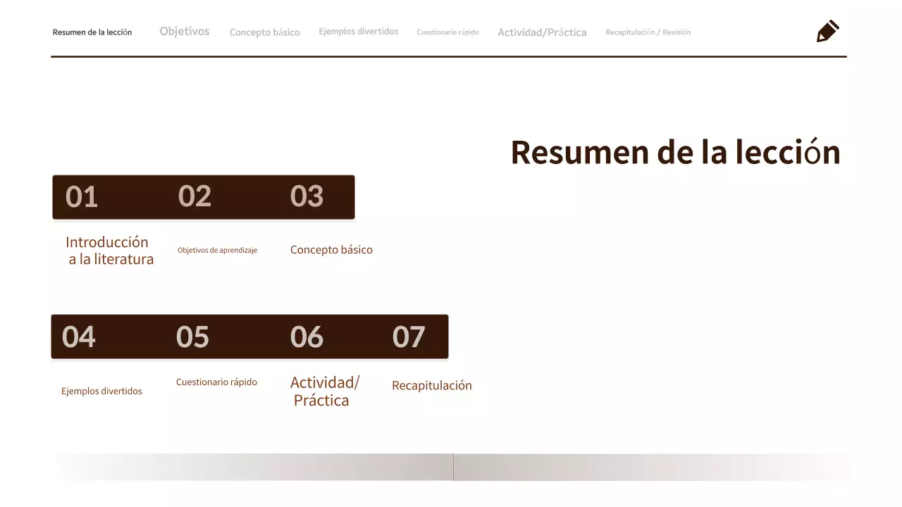 Material minimalista y limpio para la clase de Lengua y Literatura de 3º de Primaria