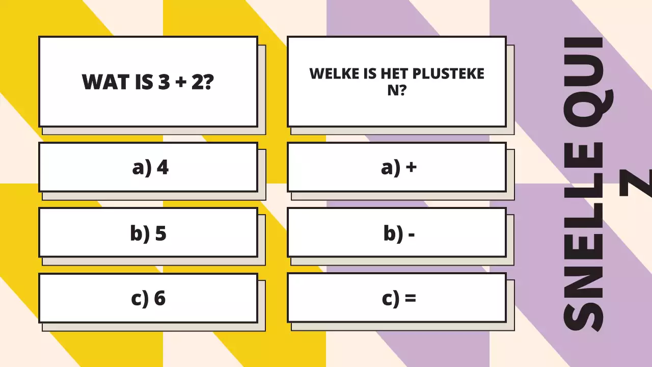 Kleurrijke eenvoudige lesmaterialen voor wiskunde