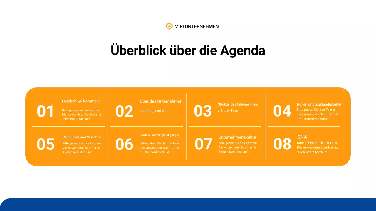 einfaches modernes blaues Mitarbeiter-Onboarding