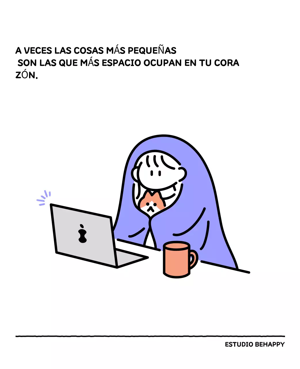 Calendario ilustrado con un bonito estilo de líneas