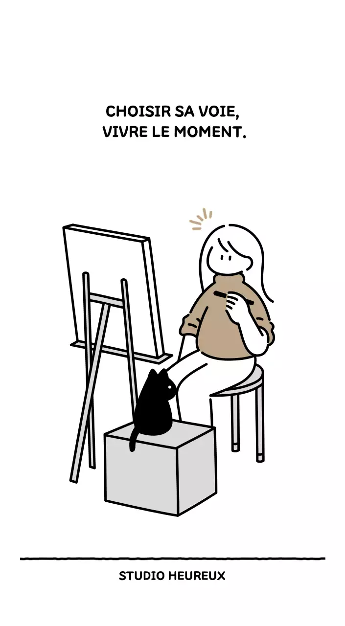 Calendrier illustré avec un joli style de lignes