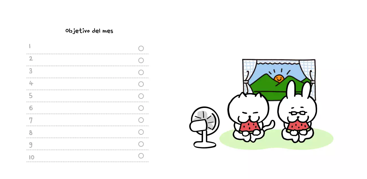 Calendario diario en marfil