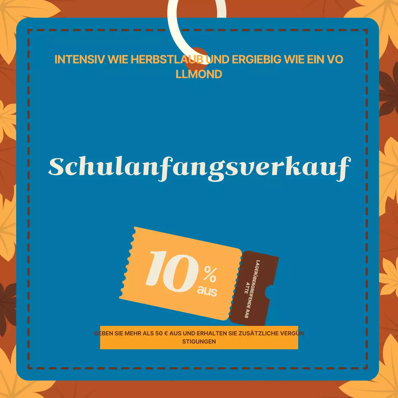 Förderung eines braunen Vintage-Verkaufs