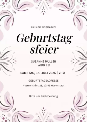 Weiß Elegante Hochzeitseinladung