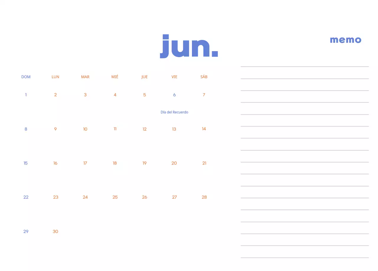 Calendario comercial con simpáticas ilustraciones