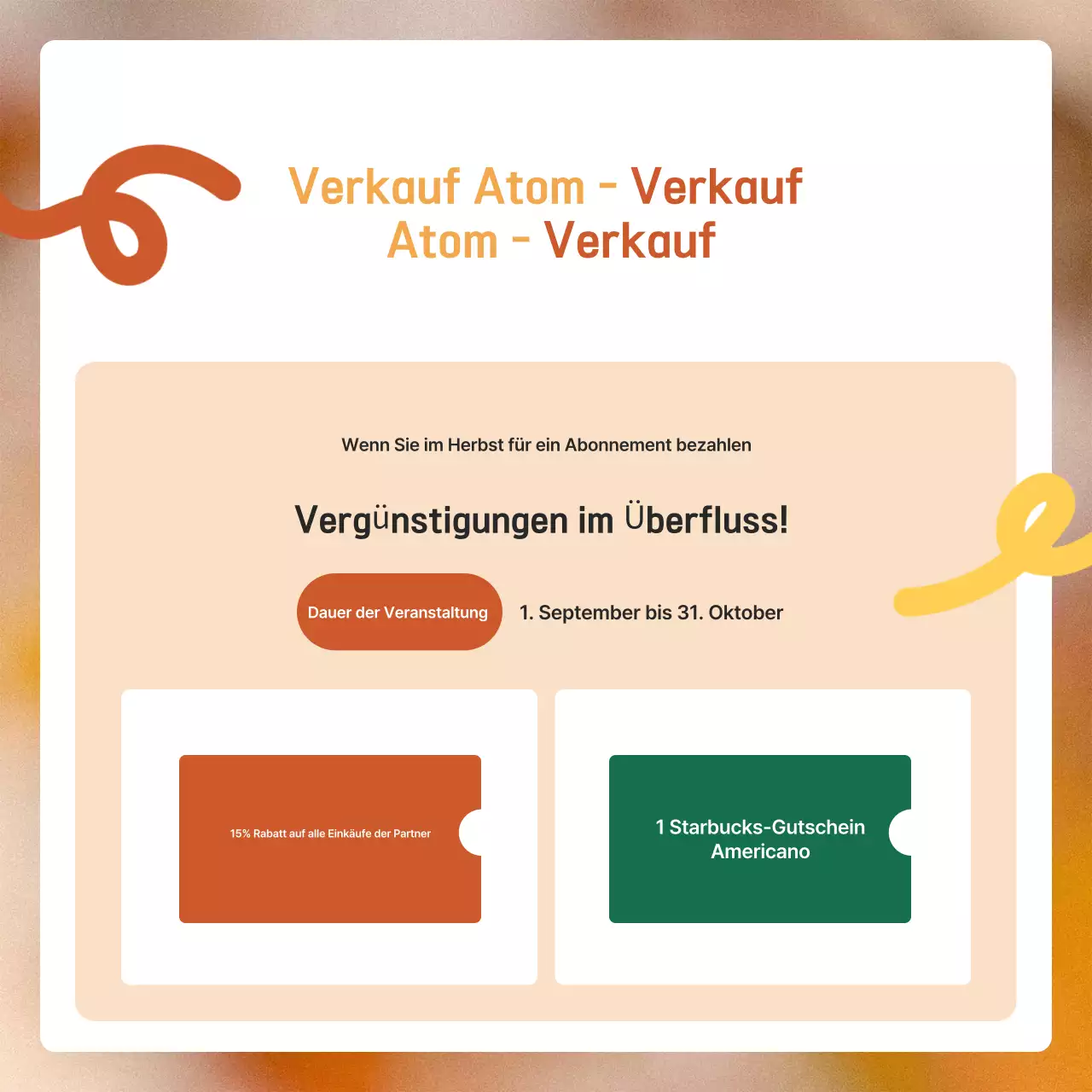 Orange Modern Autumn Event