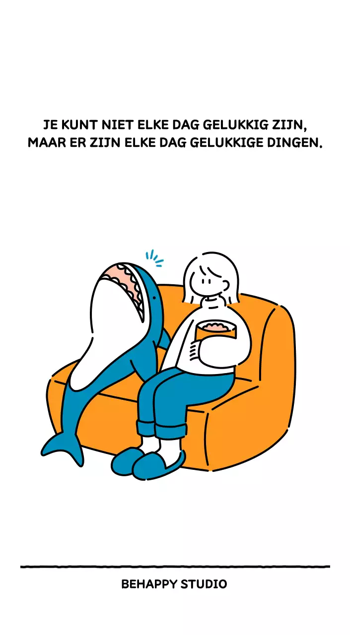 Geïllustreerde kalender met een mooie lijnstijl