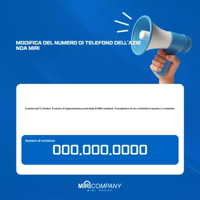 Annuncio moderno blu