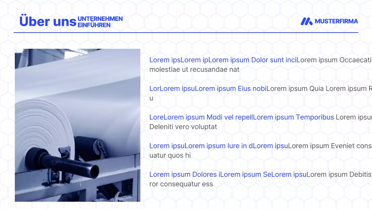 Förderung eines modernen Kleinunternehmensprofils in Blau