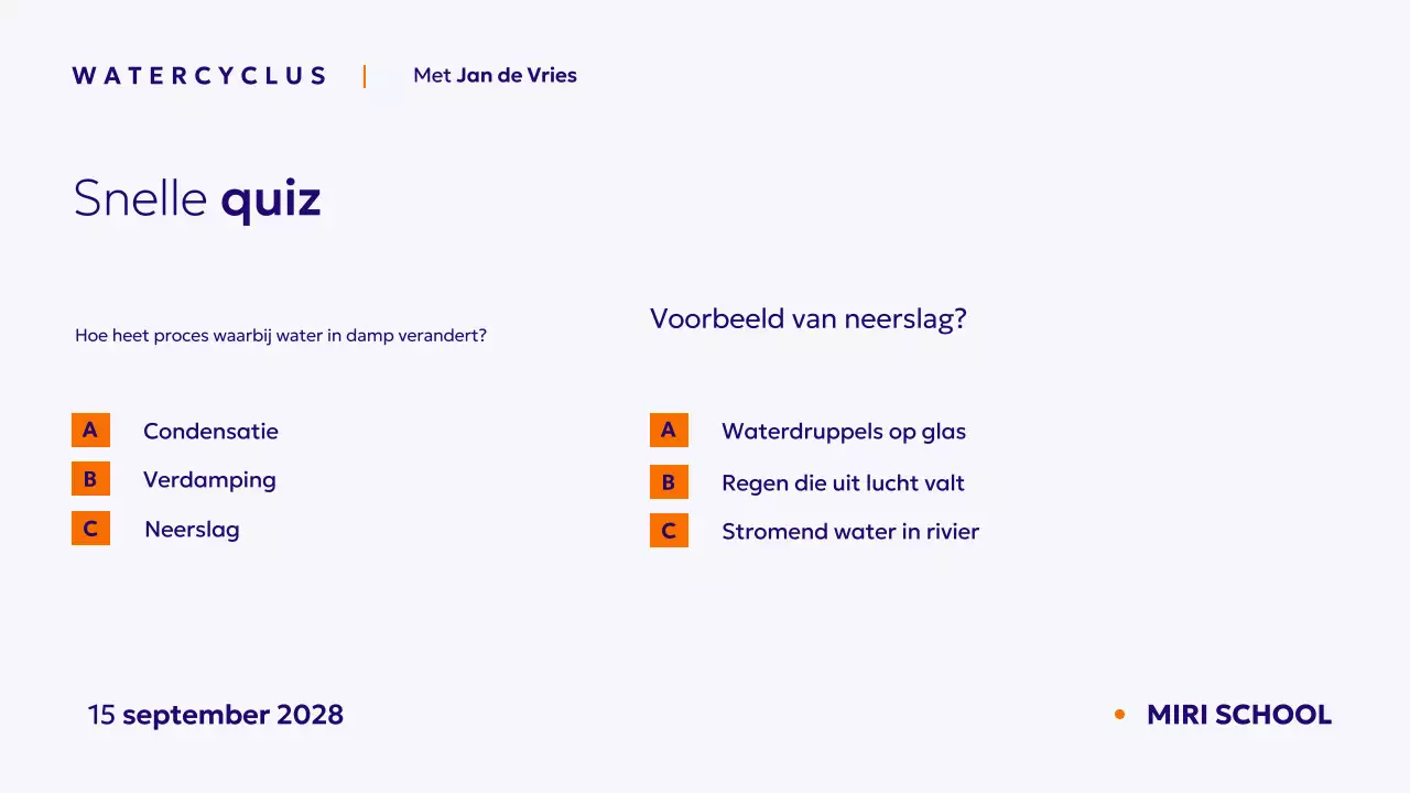 Blu minimale wetenschappelijke cursus presentatie