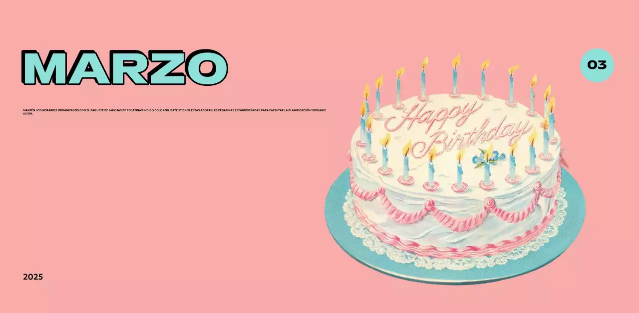 Coloridos calendarios con diversas ilustraciones retro