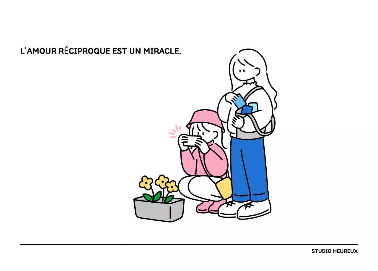 Calendrier illustré avec un joli style de lignes