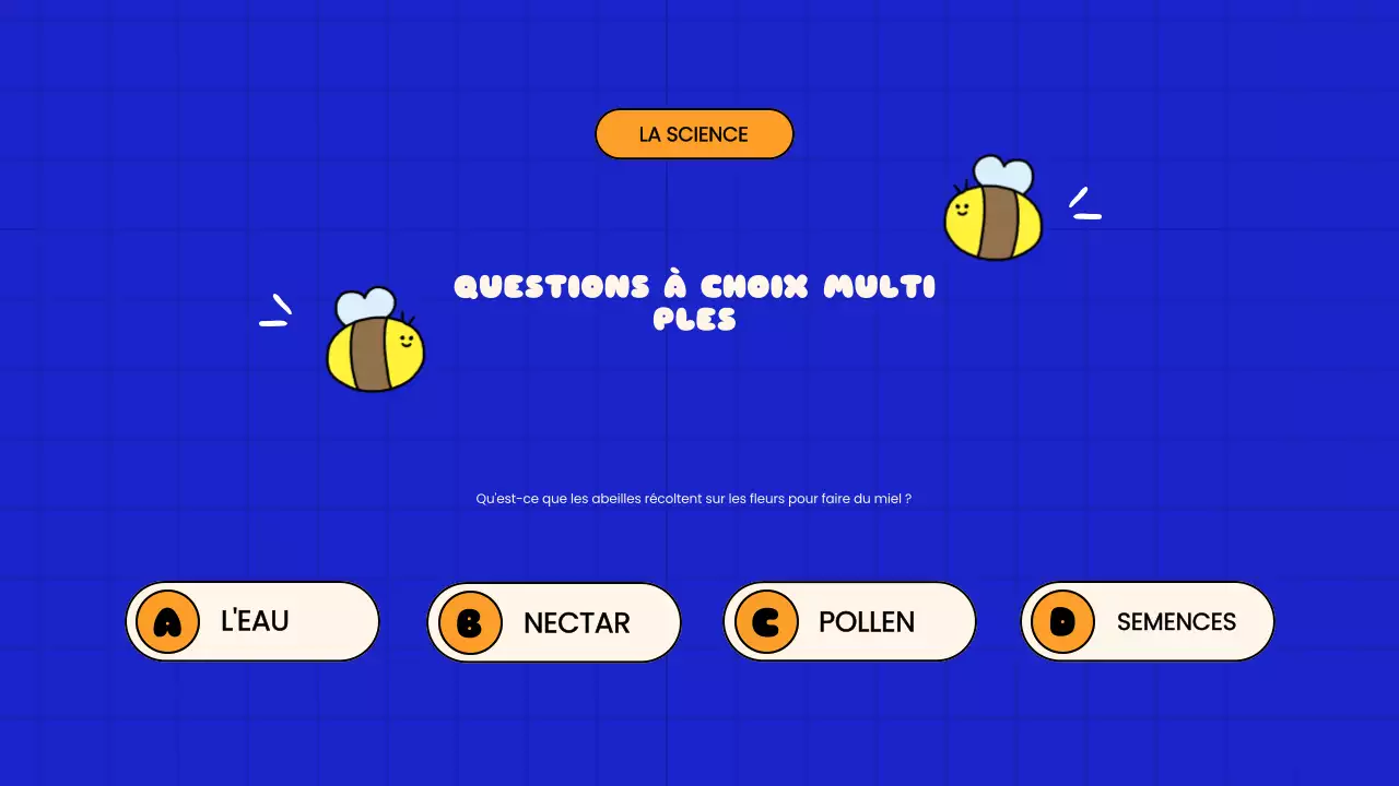 Blue Playful Quiz Time School Presentation (en anglais)