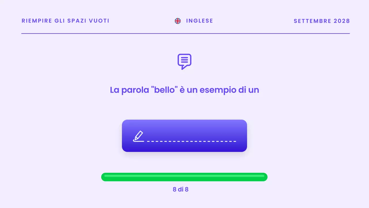 Presentazione di annuncio di quiz moderno blu