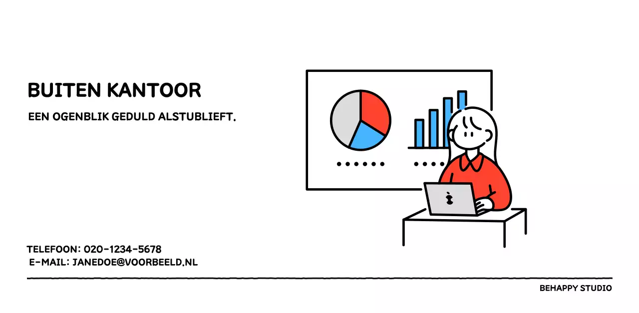 Geïllustreerde kalender met een mooie lijnstijl