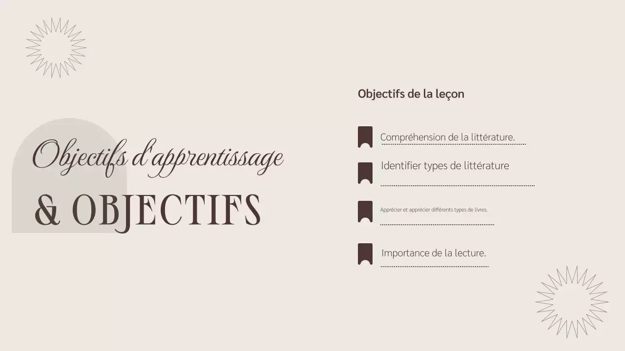 Beige Brown Minimalist Literature Course Presentation