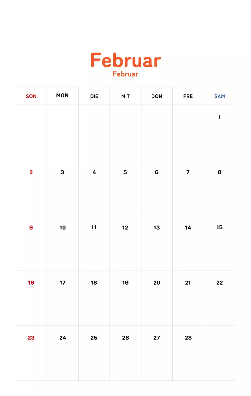 Neujahrskalender mit warmen Illustrationen